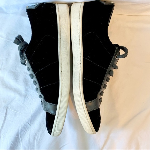 Saint Laurent Velvet & Leather Sneakers - Picture 8 of 13